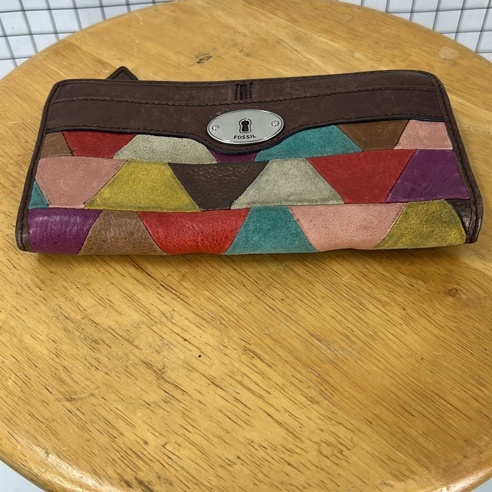 Fossil, Patchwork, Leather Wallet - image 3